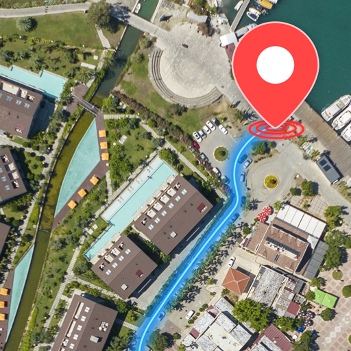 GPS Navigation: Road Map Route