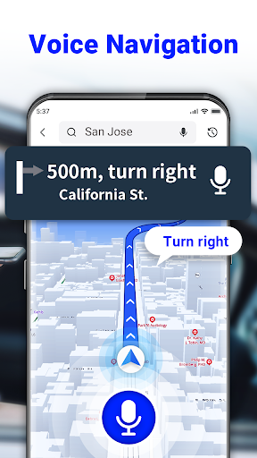 GPS Voice Navigation: Live Map
