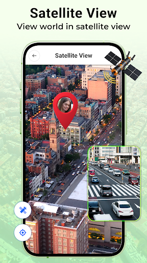 GPS Navigation Satellite Map